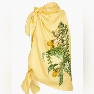 Alemais Yellow Maxi top with Green Botanical Print